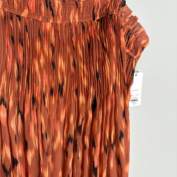 NWT Nine West patterned pleated tank top - Picture 3 of 4